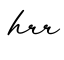 单词hrr书写