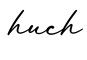 单词huch书写