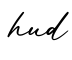 单词hud书写