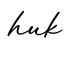 单词huk书写