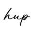 单词hup书写