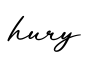 单词hury书写