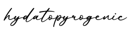 单词hydatopyrogenic书写