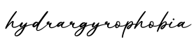 单词hydrargyrophobia书写