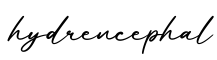 单词hydrencephal书写