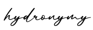 单词hydronymy书写