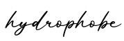单词hydrophobe书写