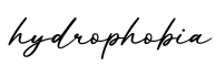 单词hydrophobia书写