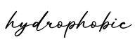单词hydrophobic书写