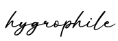 单词hygrophile书写