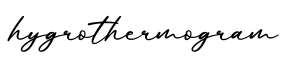单词hygrothermogram书写