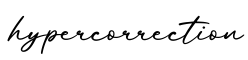 单词hypercorrection书写