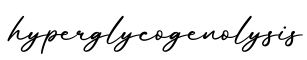 单词hyperglycogenolysis书写