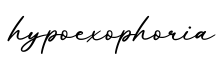 单词hypoexophoria书写