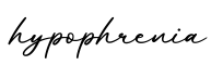 单词hypophrenia书写