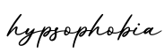 单词hypsophobia书写