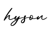 单词hyson书写