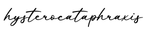 单词hysterocataphraxis书写