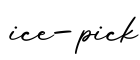 单词ice-pick书写