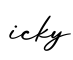 单词icky书写