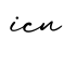 单词icn书写