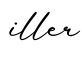 单词iller书写