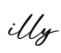 单词illy书写