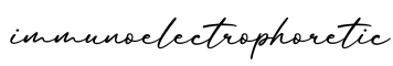 单词immunoelectrophoretic书写