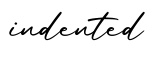 单词indented书写