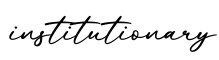 单词institutionary书写