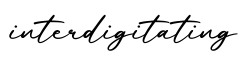 单词interdigitating书写