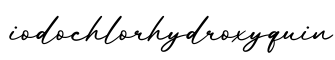 单词iodochlorhydroxyquin书写