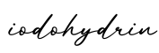 单词iodohydrin书写