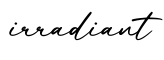 单词irradiant书写
