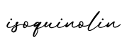 单词isoquinolin书写
