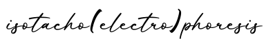 单词isotacho(electro)phoresis书写