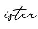 单词ister书写
