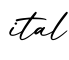 单词ital书写