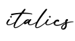 单词italics书写