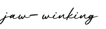 单词jaw-winking书写