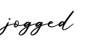 单词jogged书写