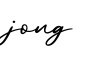 单词jong书写