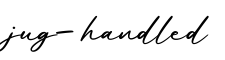 单词jug-handled书写