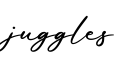 单词juggles书写