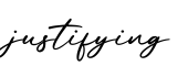 单词justifying书写
