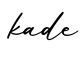 单词kade书写