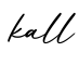 单词kall书写