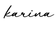 单词karina书写