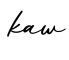 单词kaw书写