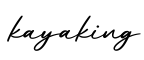 单词kayaking书写